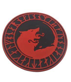 Patch PVC Fenrir Viking Red/Black 80mm