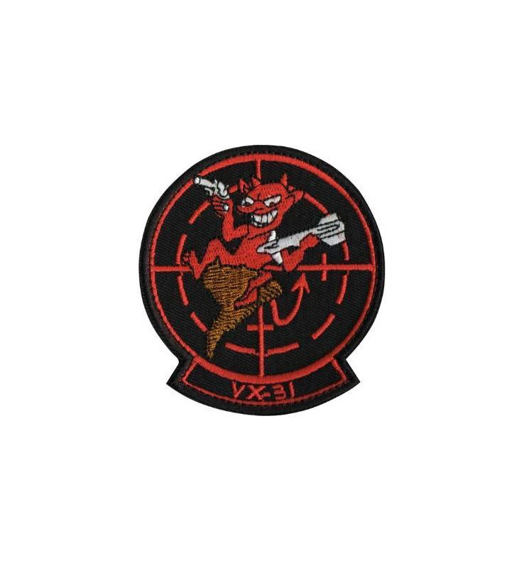 Patch Brodé TOPGUN VX-31 80mm Rouge/Noir