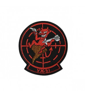 Patch Brodé TOPGUN VX-31 80mm Rouge/Noir