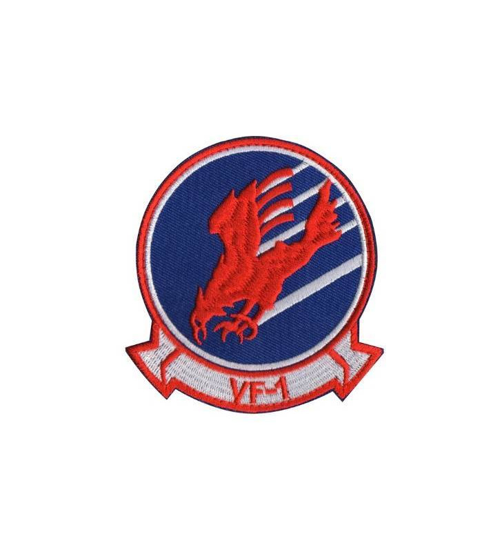 Patch Brodé TOPGUN VF-1 80mm Rouge/Bleu/Blanc