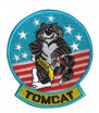 Patch Brodé TOPGUN TOMCAT 80mm Rouge/Bleu/Blanc