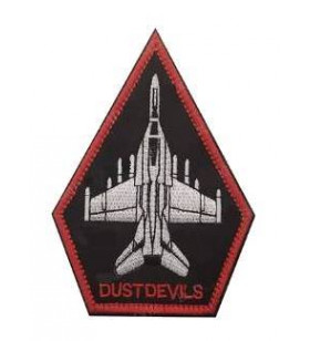 Patch Brodé TOPGUN DUSTDEVILS 100mm Rouge/Noir/Blanc