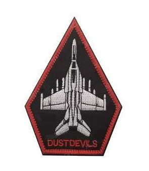 Patch Brodé TOPGUN DUSTDEVILS 100mm Rouge/Noir/Blanc