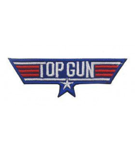 Patch Brodé TOPGUN 95mm Rouge/Bleu/Blanc