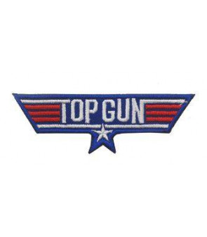 Patch Brodé TOPGUN 95mm Rouge/Bleu/Blanc