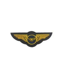 Patch Brodé TOPGUN Airforce 80x30mm Noir/Bleu/Jaune