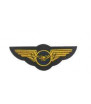 Patch Brodé TOPGUN Airforce 80x30mm Noir/Bleu/Jaune