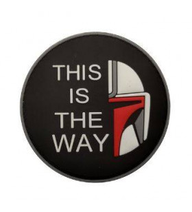 Patch PVC 3D Mandalorian This is the way 80mm Noir/Blanc