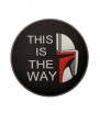 Patch PVC 3D Mandalorian This is the way 80mm Noir/Blanc