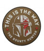 Patch PVC 3D Mandalorian This is the way/Hunter 80mm Tan/Blanc/Rouge