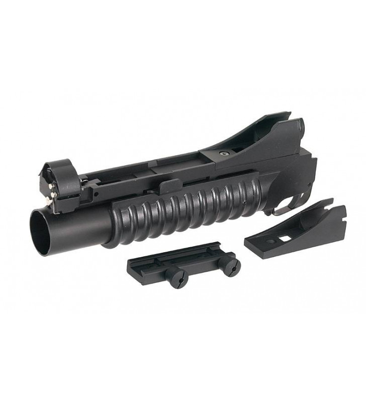 Double Bell Lance Grenade M203 Court Noir Métal + Grenade 40mm