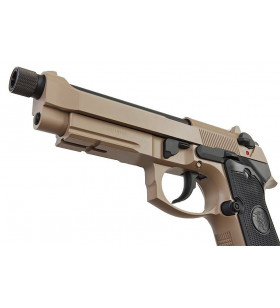 KJW M9A1 Tan Canon Fileté Gaz Métal 25BBs 0.8J