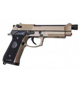 KJW M9A1 Tan Canon Fileté Gaz Métal 25BBs 0.8J