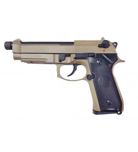 KJW M9A1 Tan Canon Fileté Gaz Métal 25BBs 0.8J