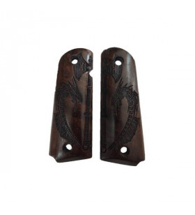 ACM Grip 1911 Bois Logo Dragon