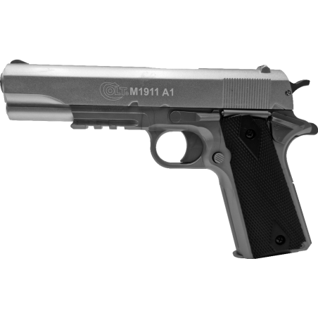 Colt 1911A1 Culasse Métal Spring Silver 12BBs 0.7J