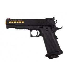 Golden Eagle Hi-Capa 5.1 Hexa Noir/Gold Gaz 25BBs 1J + Mallette