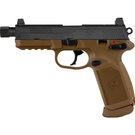 FN FNX-45 Gaz Corps Tan / Culasse Noir 25BBs 1j