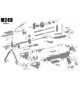 FN M249 AEG Noir Nylon 300BBs 1J