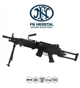 FN M249 AEG Noir Nylon 300BBs 1J