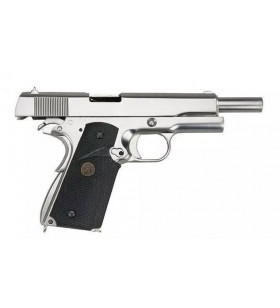 WE 1911 MEU Silver Gaz 15BBs 1J