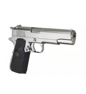 WE 1911 MEU Silver Gaz 15BBs 1J