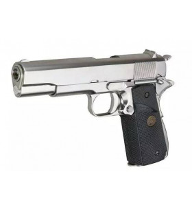 WE 1911 MEU Silver Gaz 15BBs 1J