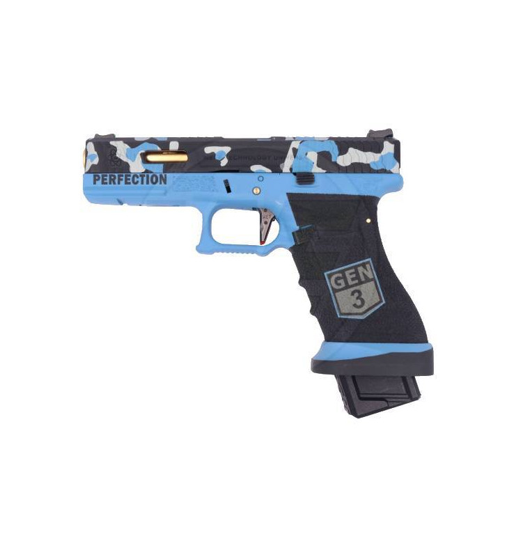 WE G17 Camo Blue Gen.3 Gaz 24BBs 1J G012