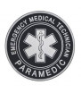 ACM Patch PVC 3D - Paramedic Rond Noir/Blanc