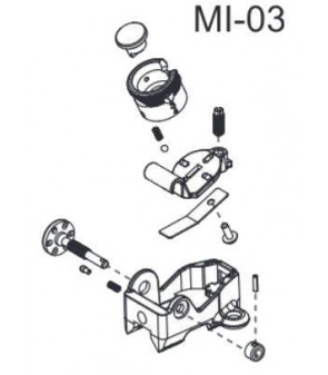 ICS Organe de visée Arrière Métal SIG 551/552 Gris