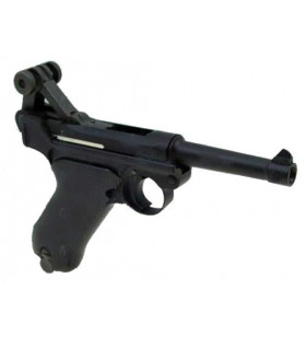 WE P08 Luger Small Black Gaz Métal 15BBs