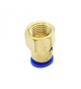 ACM Raccord 1/8 NPT Femelle Métal - Macroline 4mm Femelle PVC Bleu