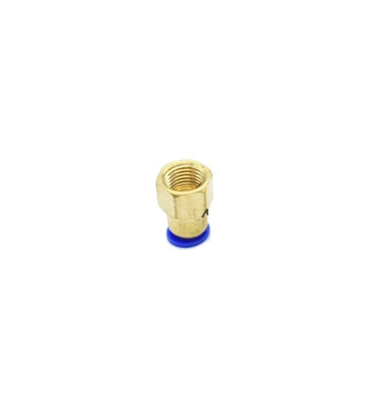 ACM Raccord 1/8 NPT Femelle Métal - Macroline 4mm Femelle PVC Bleu