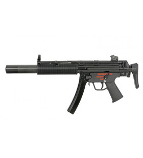 WE MP5 SD3 Apache GBBR Noir Acier 45BBs 1.4J