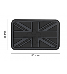 JTG Patch Small Great Britain Flag Black Rubber