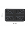 JTG Patch Small Great Britain Flag Black Rubber