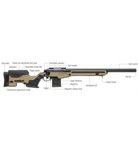 Action Army AAC T10 FDE Bolt Action 50BBs 0.9J