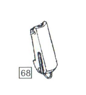 WE Grip Rear Cover Silver 1911 Part-68