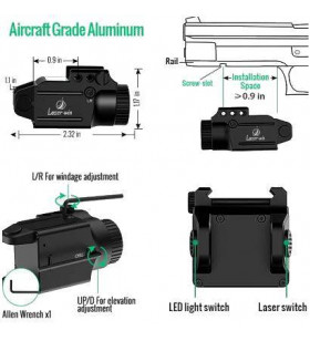 ACM Lampe Laser Vert GBB Montage Picatinny USB