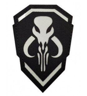 Patch S.W Mythosaure Phosphorescent Blanc / Noir