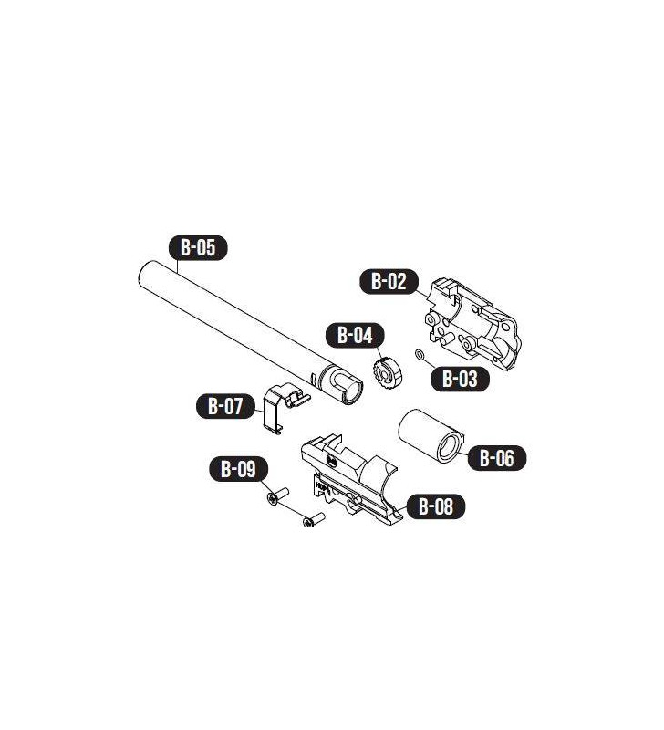 VFC Glock Set Inner Barrel G19 Part:B-02 à B-09 (340511)