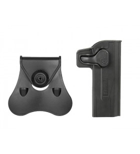 Amomax Holster Rigide Desert Eagle Droitier Noir Rotatif 360°