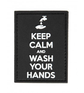 GFC Patch 3D Keep Calm and Wash Your Hands Black