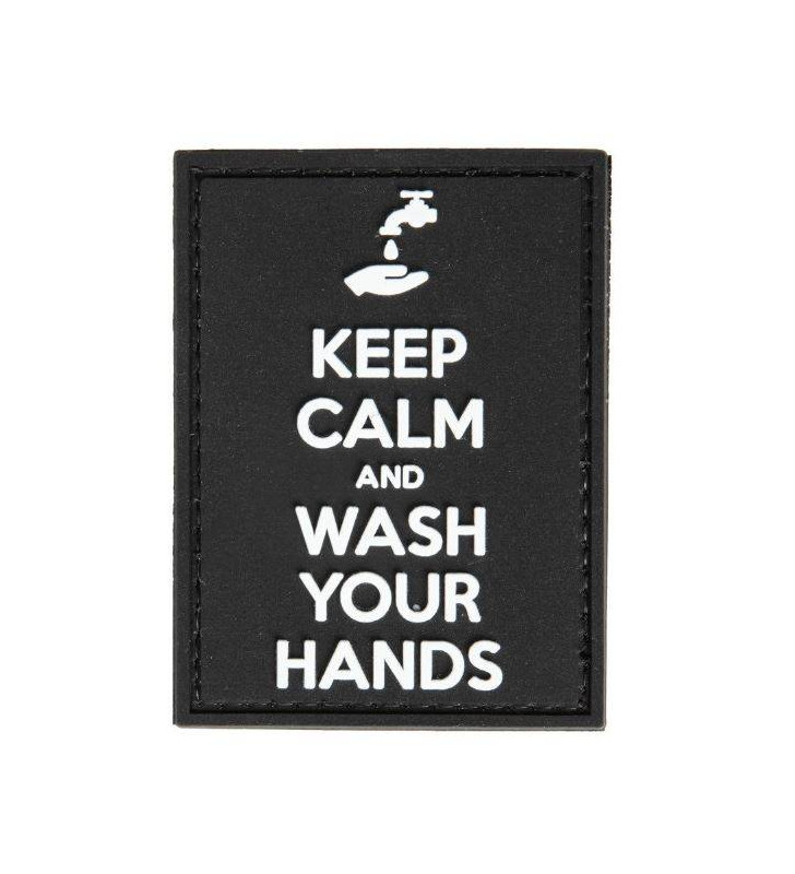 GFC Patch 3D Keep Calm and Wash Your Hands Black