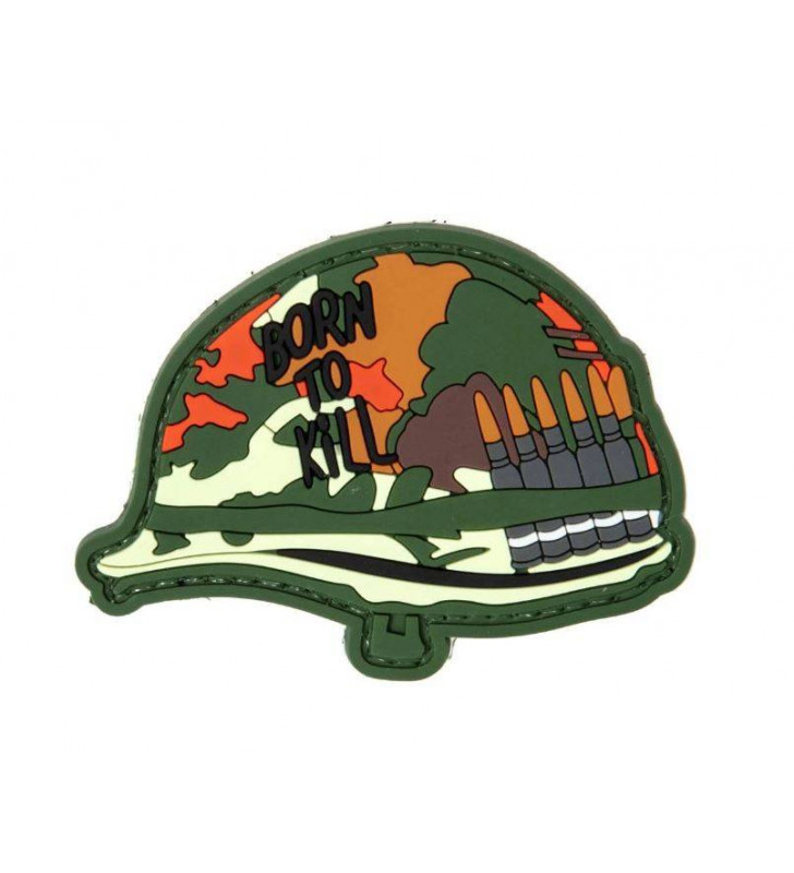 GFC Patch 3D Born To Kill Helmet 75x50mm