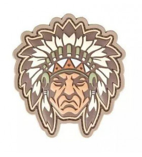 MSM Patch 3D Native American Warrior Head 1 - Multicam