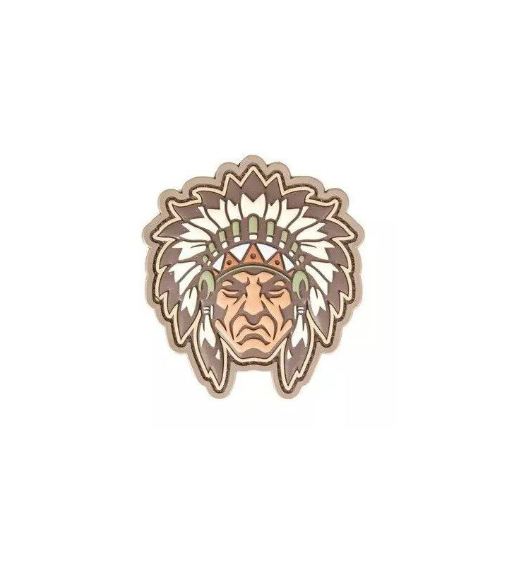 MSM Patch 3D Native American Warrior Head 1 - Multicam