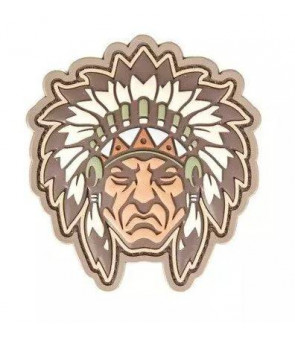 MSM Patch 3D Native American Warrior Head 1 - Multicam