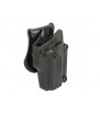 Amomax Holster Rigide Universel Noir Rotatif 360° Per-Fit