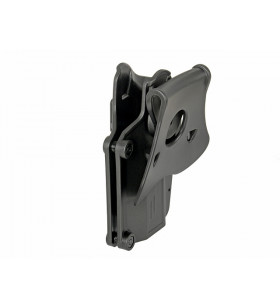 Amomax Holster Rigide Universel Noir Rotatif 360° Per-Fit